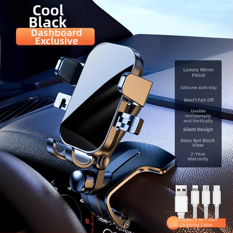 Držiak na telefón do auta, univerzálny pre panel prístrojov, Snap-On uchytenie, dobíjateľná batéria