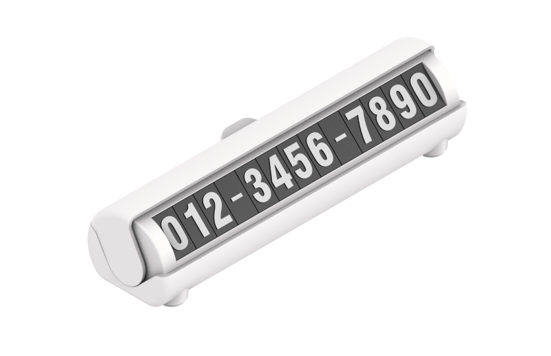 Skrivena tablica za parkiranje s telefonskim brojem – model YQ-1800, marka YUMCHO, materijal plastika, tip skriven, prikaz telefonskog broja
