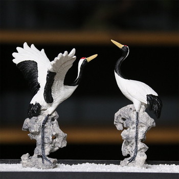 Διακοσμητικό πελεκάνος με βραχώδες τοπίο και ρέον νερό σε μικροτοπίο για μπονσί διακόσμηση - φυσική ρητίνη - κινεζικό στυλ - μάρκα Little humble craftsman