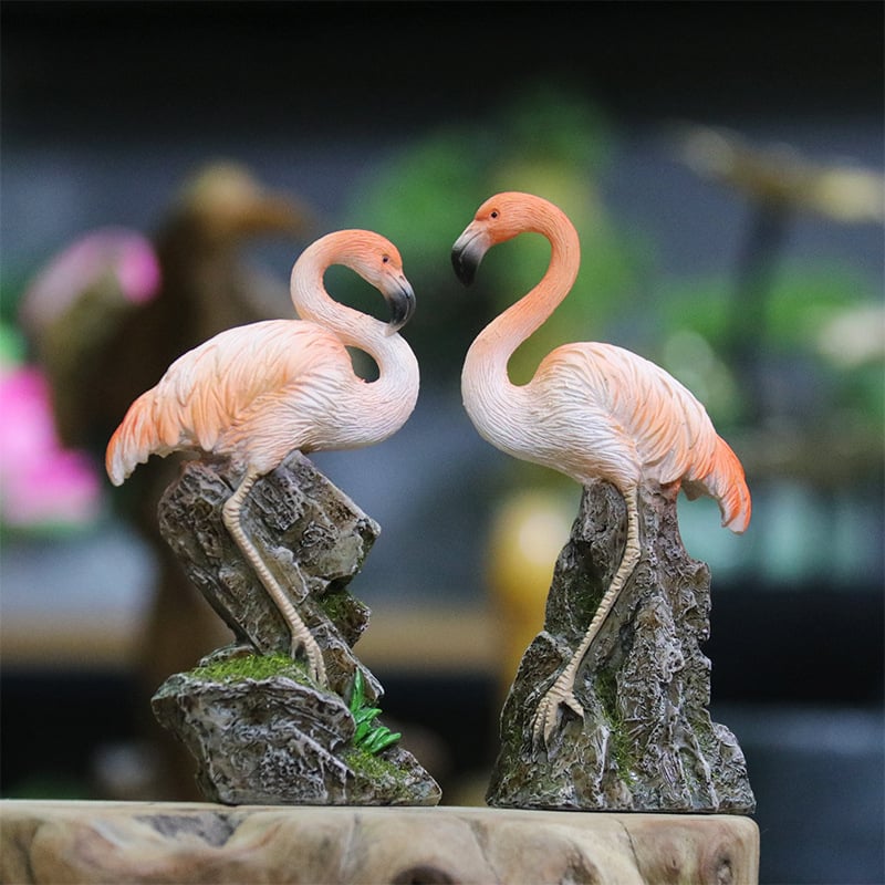 Διακοσμητικό πελεκάνος με βραχώδες τοπίο και ρέον νερό σε μικροτοπίο για μπονσί διακόσμηση - φυσική ρητίνη - κινεζικό στυλ - μάρκα Little humble craftsman