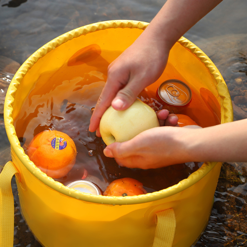 Сгъваема кофа за вода за къмпинг – PVC, водоустойчива материя, капацитет 10000 мл, преносима за автомобил