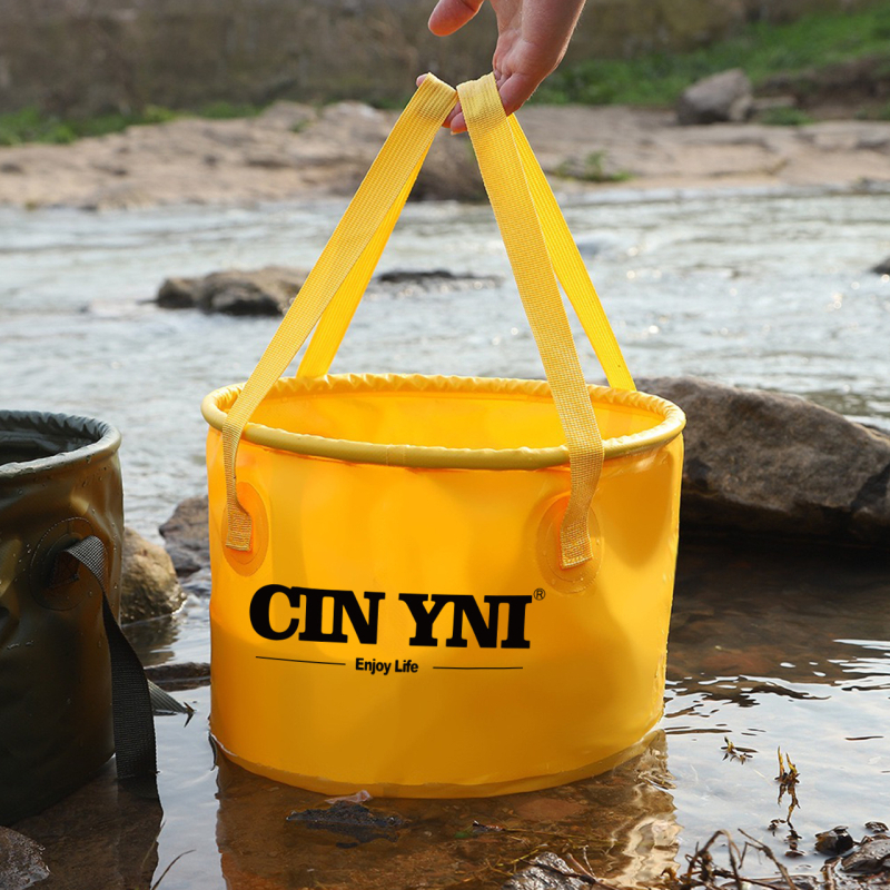 Сгъваема кофа за вода за къмпинг – PVC, водоустойчива материя, капацитет 10000 мл, преносима за автомобил