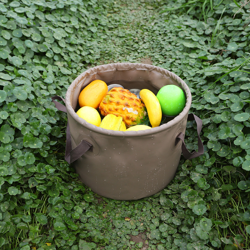 Сгъваема кофа за вода за къмпинг – PVC, водоустойчива материя, капацитет 10000 мл, преносима за автомобил