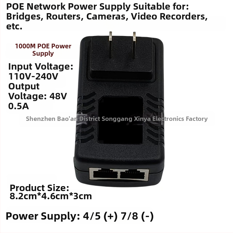 PoE tápegység modul felügyeleti kamerákhoz, 48V, vezeték nélküli AP-híd adapter, külön offline tápegység, verzió V05