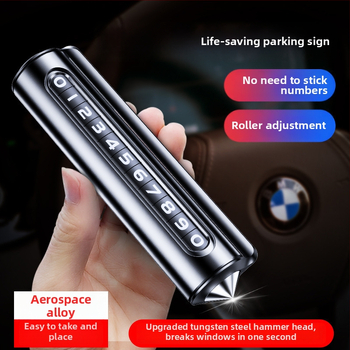 Skrytý automobilový nástroj – rozbíjač okien a ozdoba na poznávaciu značku/telefón, záchranný palubný kladivo pri parkovaní (Značka: Neck strength; Materiál: Iný; Pôvod: Yiwu; Typ: Skrytý; Model: Iný)