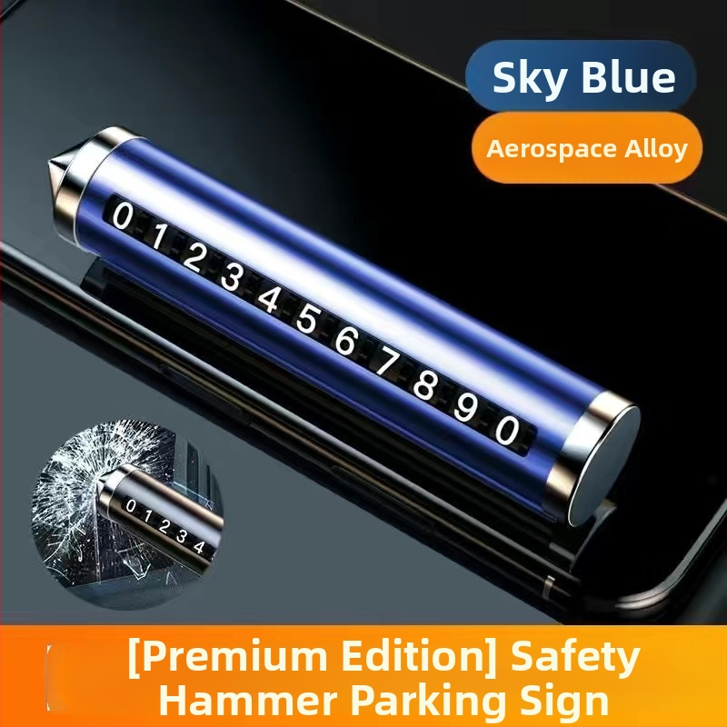 Skrytý automobilový nástroj – rozbíjač okien a ozdoba na poznávaciu značku/telefón, záchranný palubný kladivo pri parkovaní (Značka: Neck strength; Materiál: Iný; Pôvod: Yiwu; Typ: Skrytý; Model: Iný)