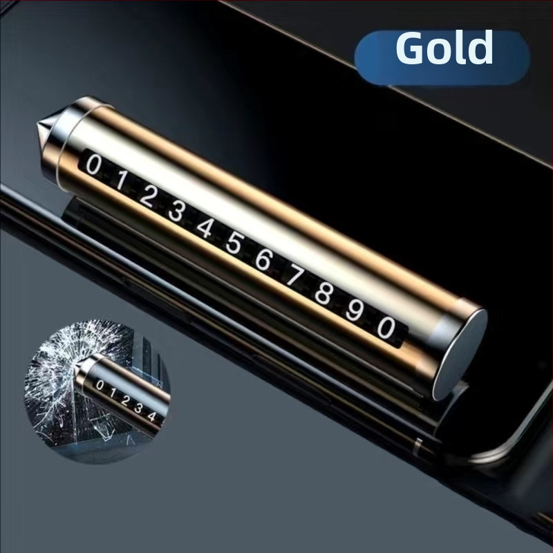 Skrytý automobilový nástroj – rozbíjač okien a ozdoba na poznávaciu značku/telefón, záchranný palubný kladivo pri parkovaní (Značka: Neck strength; Materiál: Iný; Pôvod: Yiwu; Typ: Skrytý; Model: Iný)