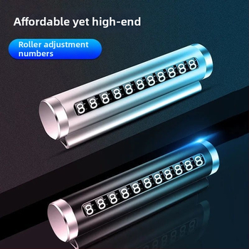 Dočasná tabuľka na parkovanie s číslom telefónu — kovová, model Number Plate 01, tlač loga nie je k dispozícii