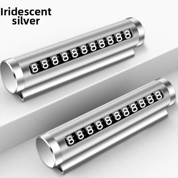 Dočasná tabuľka na parkovanie s číslom telefónu — kovová, model Number Plate 01, tlač loga nie je k dispozícii