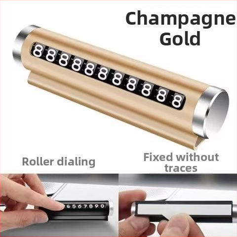 Dočasná tabuľka na parkovanie s číslom telefónu — kovová, model Number Plate 01, tlač loga nie je k dispozícii