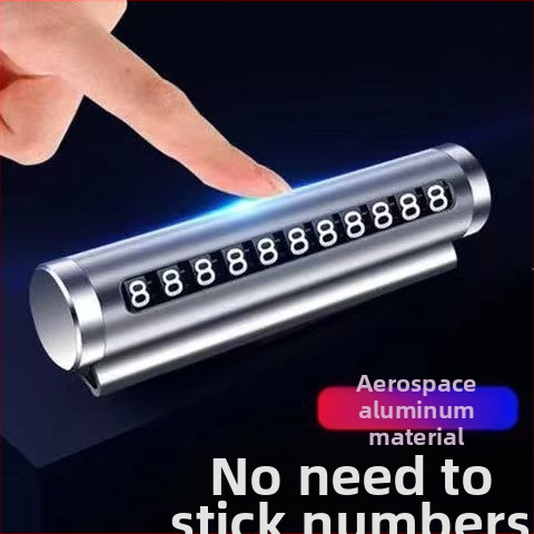 Dočasná tabuľka na parkovanie s číslom telefónu — kovová, model Number Plate 01, tlač loga nie je k dispozícii