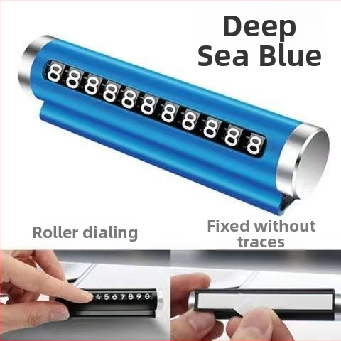 Dočasná tabuľka na parkovanie s číslom telefónu — kovová, model Number Plate 01, tlač loga nie je k dispozícii