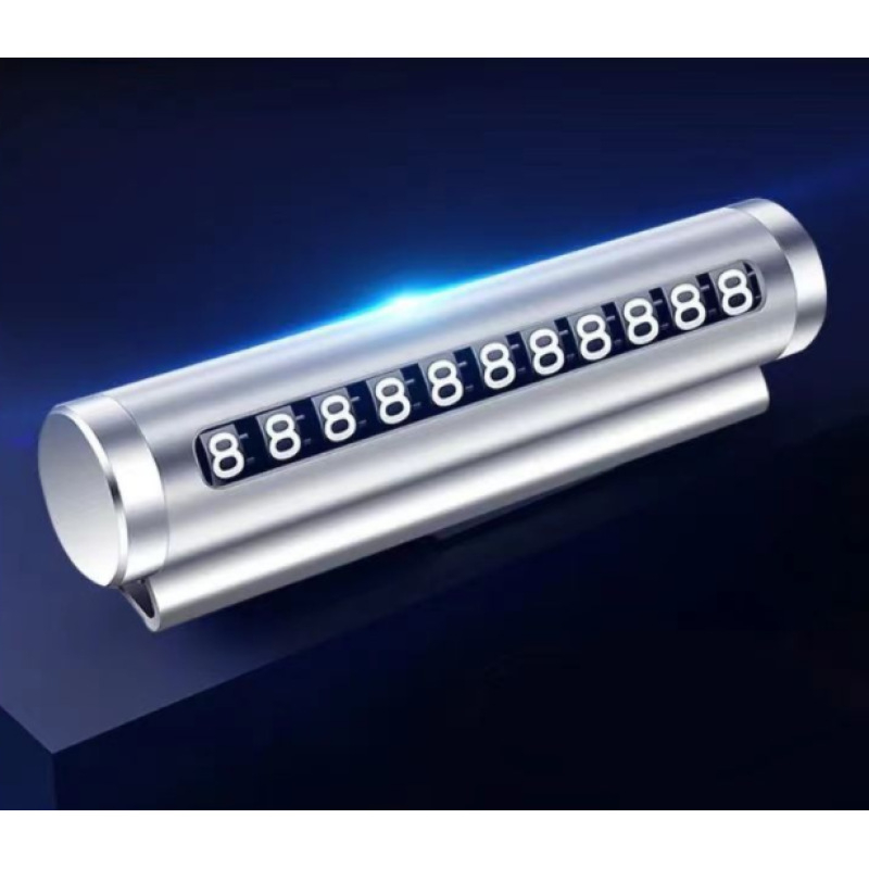 Dočasná tabuľka na parkovanie s číslom telefónu — kovová, model Number Plate 01, tlač loga nie je k dispozícii