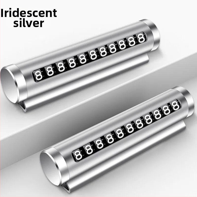 Dočasná tabuľka na parkovanie s číslom telefónu — kovová, model Number Plate 01, tlač loga nie je k dispozícii