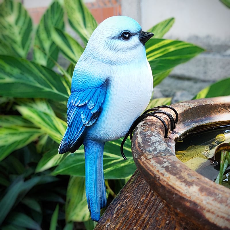Figura ptice od smole — pastoralni stil, za vrt i vanjske prostore, resin umjetnost