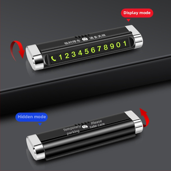 Parkovacia značka pre auto 3-v-1, multifunkčné zariadenie s dočasnou poznávacou značkou, bezpečnostným kladivom a kartou pre mobil – plast, model L-1, pôvod Guangzhou