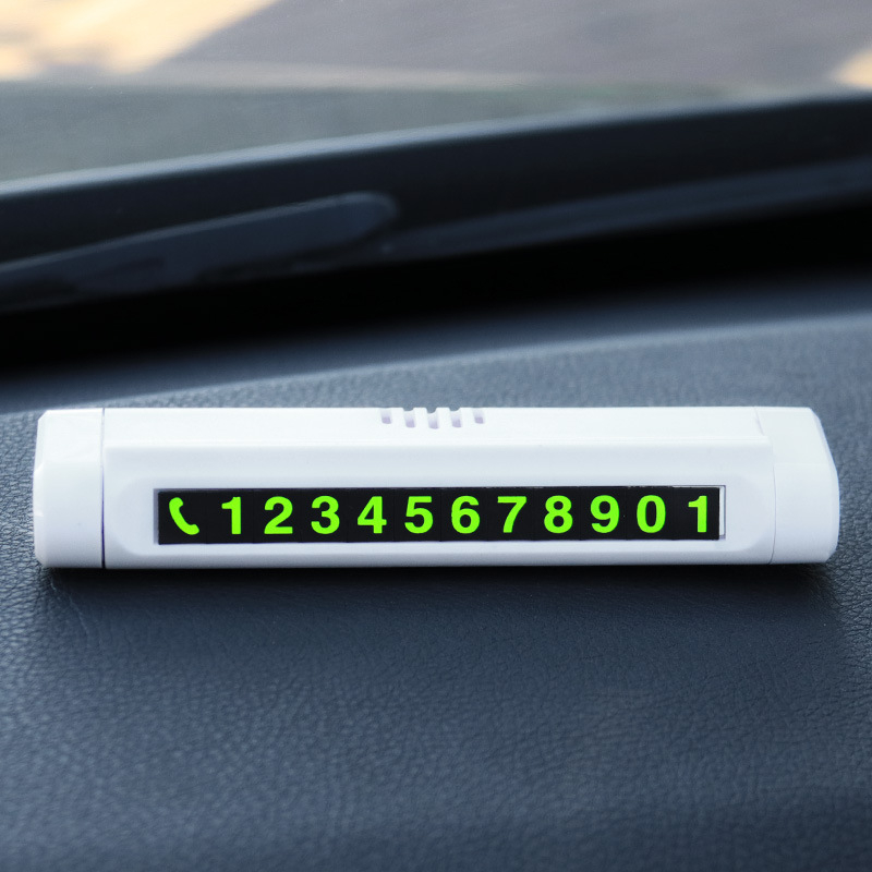 Parkovacia značka pre auto 3-v-1, multifunkčné zariadenie s dočasnou poznávacou značkou, bezpečnostným kladivom a kartou pre mobil – plast, model L-1, pôvod Guangzhou