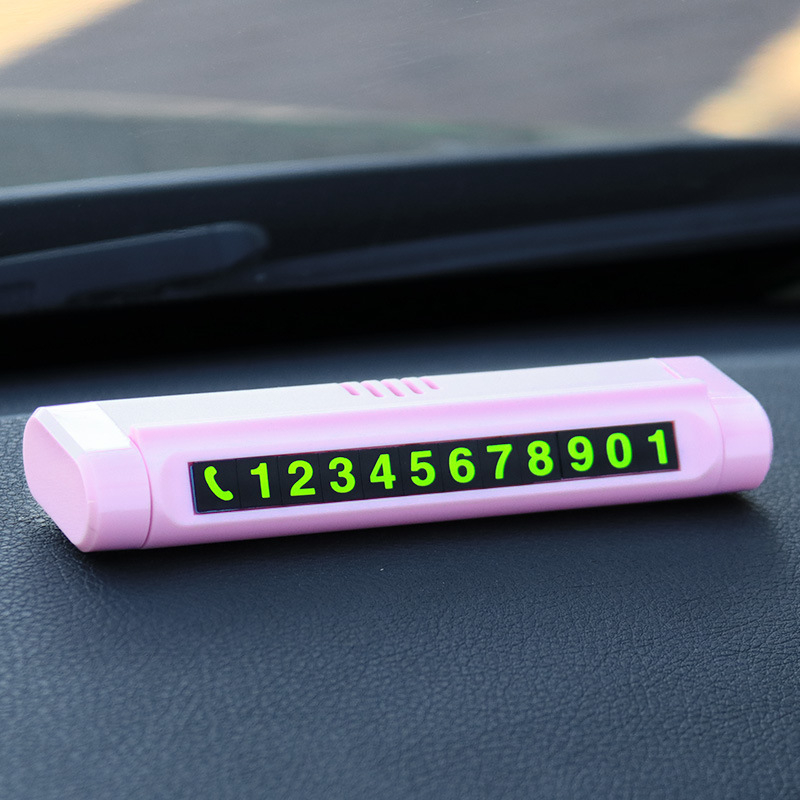 Parkovacia značka pre auto 3-v-1, multifunkčné zariadenie s dočasnou poznávacou značkou, bezpečnostným kladivom a kartou pre mobil – plast, model L-1, pôvod Guangzhou