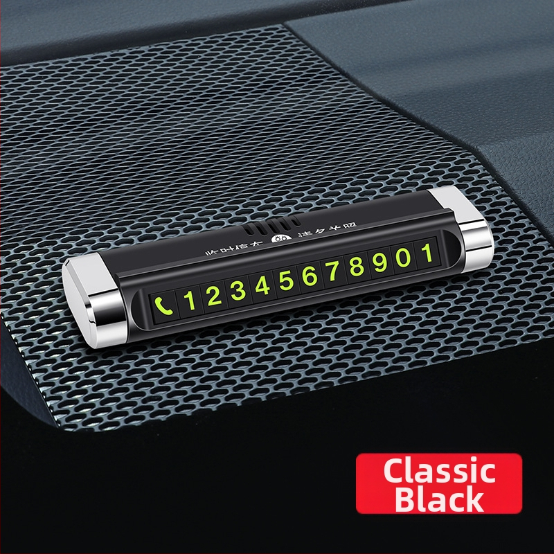 Parkovacia značka pre auto 3-v-1, multifunkčné zariadenie s dočasnou poznávacou značkou, bezpečnostným kladivom a kartou pre mobil – plast, model L-1, pôvod Guangzhou