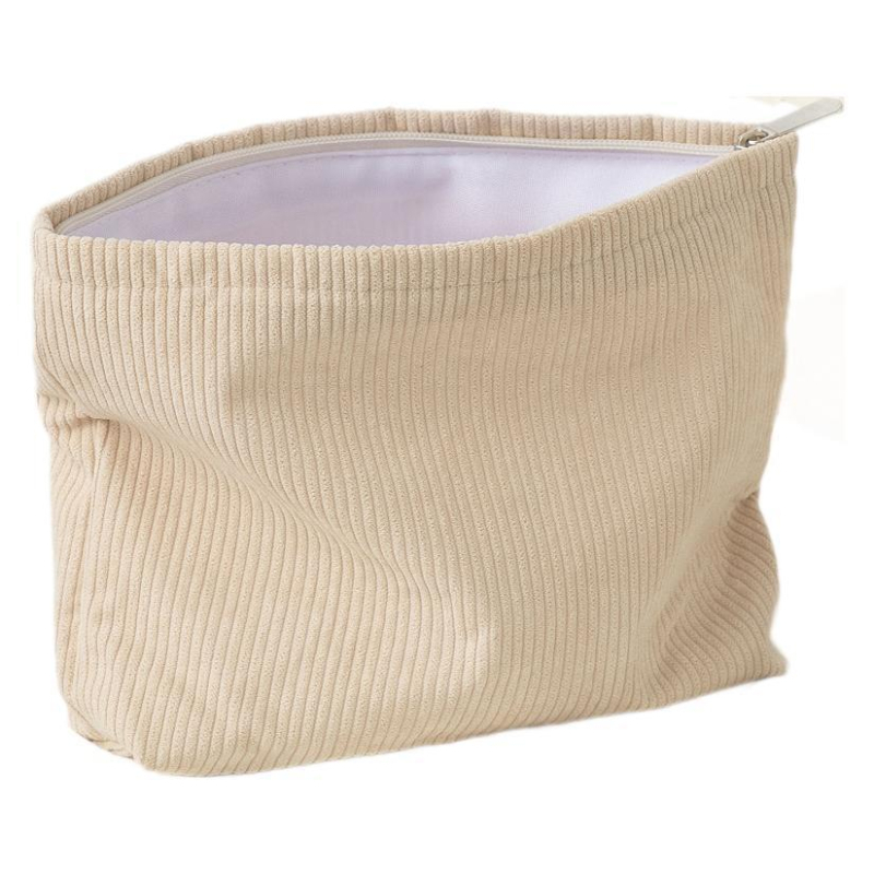 Τσαντάκι καλλυντικών από πολυεστέρα, ριγέ σχέδιο, ευρύχωρο, με φερμουάρ, αναπνεόμενο, για καθημερινή χρήση