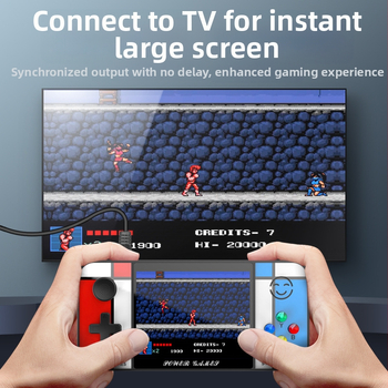 Retro nešiojama žaidimų konsole D41 su įmontuotu power banku, 2-in-1, laidinis USB/AV, 4-bit OS, RPG