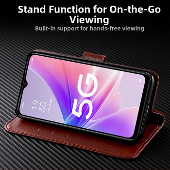 Kožené flip puzdro pre Huawei - ručne vyrobené z imitovanej kože, prispôsobiteľné, retro originálny štýl, ochrana proti nárazu s magnetickým uzáverom