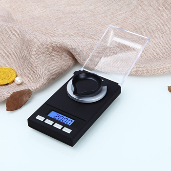 Електронна везна за бижута, модел 128, капацитет 50 г, точност 0.001 г, електронно измерване, захранване от две AA батерии, мултифункционална