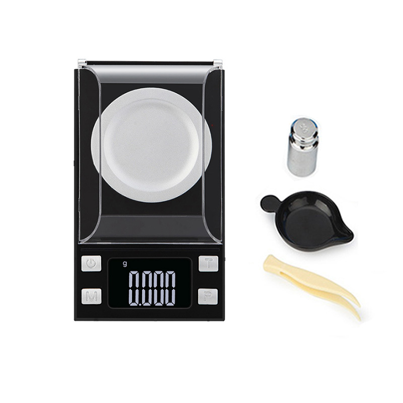 Електронна везна за бижута, модел 128, капацитет 50 г, точност 0.001 г, електронно измерване, захранване от две AA батерии, мултифункционална