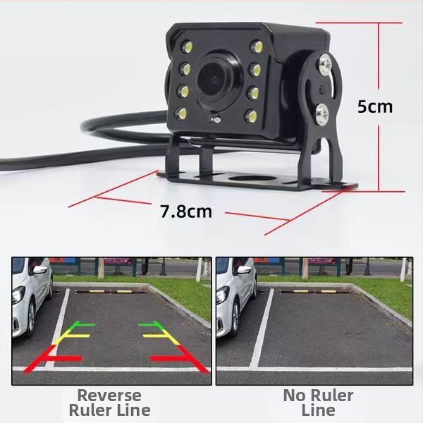HD kamera pre spätné videnie pre nákladné vozidlá, žacie stroje a autobusy, univerzálne 12-24V, 720p, 140° uhol zobrazenia, model A1, hmotnosť 120 g