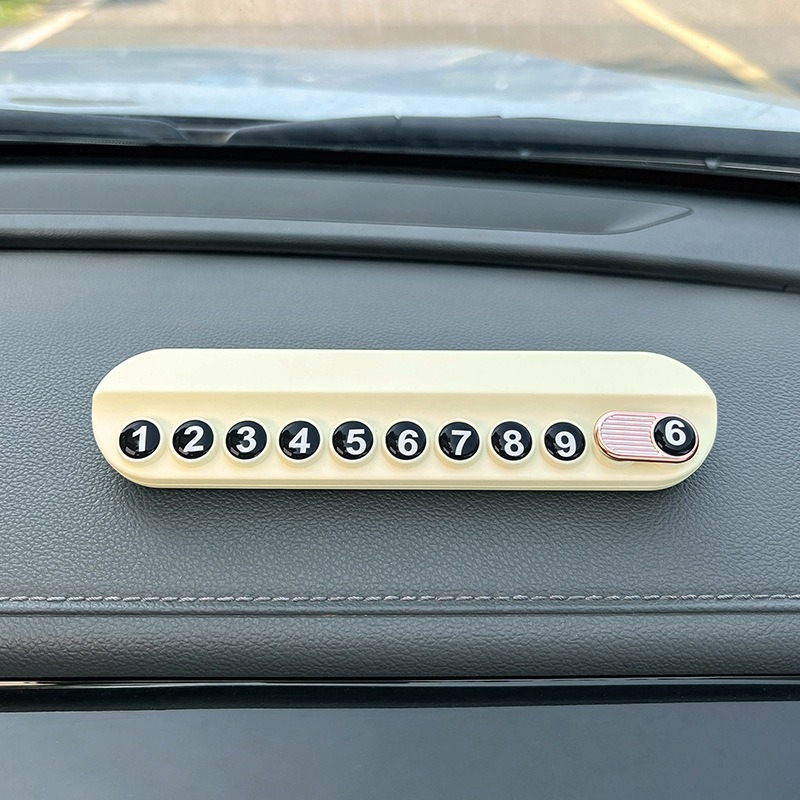 Placă de parcare temporară pentru mașină cu număr de telefon, din plastic, model T-016, tip ascuns, nepersonalizabil