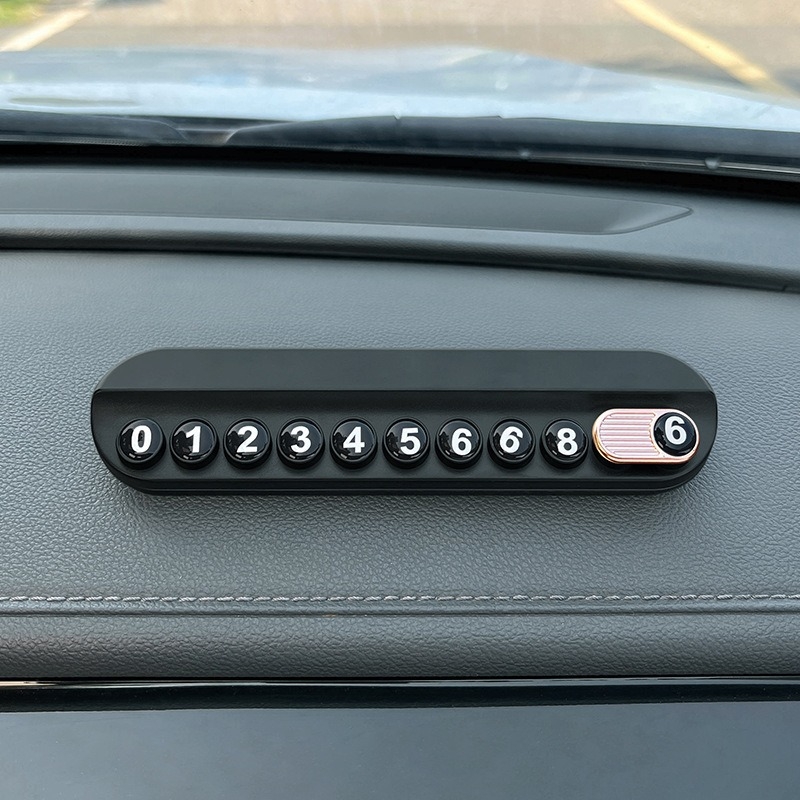 Placă de parcare temporară pentru mașină cu număr de telefon, din plastic, model T-016, tip ascuns, nepersonalizabil