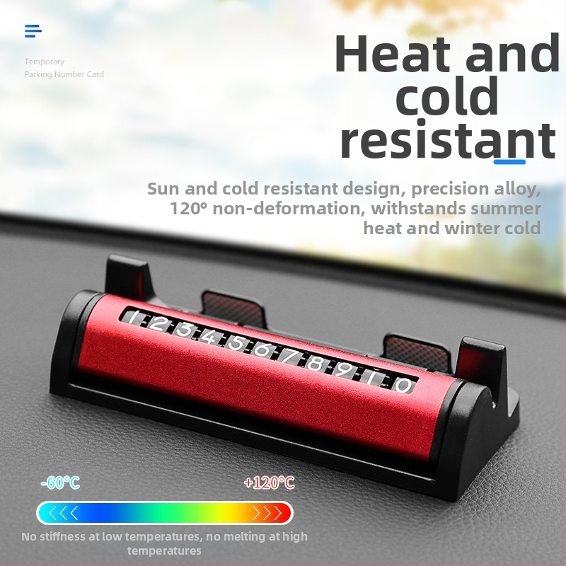 Skrytá parkovacia známka pre auto, rám z kovu a plastu, logo tlačené, značka Yikadi