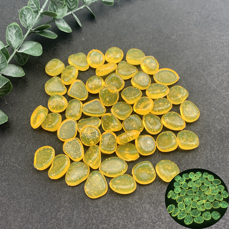 Pietre fluorescente pentru amenajări acvariu și micro-peisaje - Plastic, formă pietriș, turnare prin injecție, ambalare într-o pungă