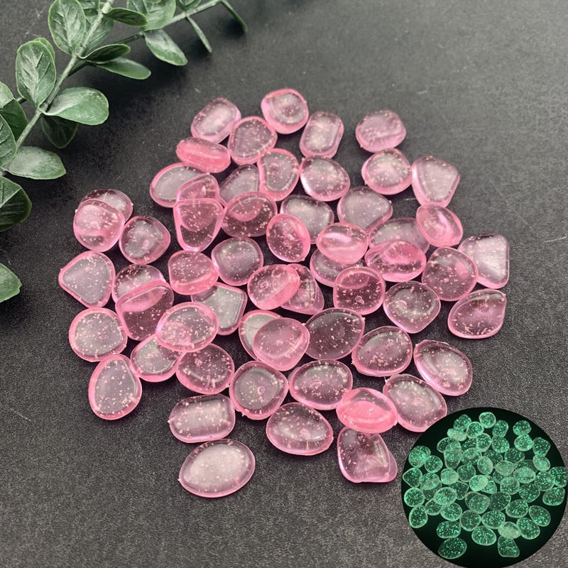 Pietre fluorescente pentru amenajări acvariu și micro-peisaje - Plastic, formă pietriș, turnare prin injecție, ambalare într-o pungă