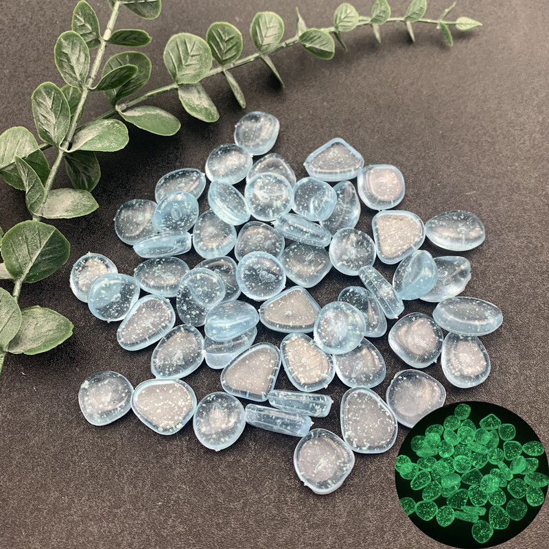 Pietre fluorescente pentru amenajări acvariu și micro-peisaje - Plastic, formă pietriș, turnare prin injecție, ambalare într-o pungă
