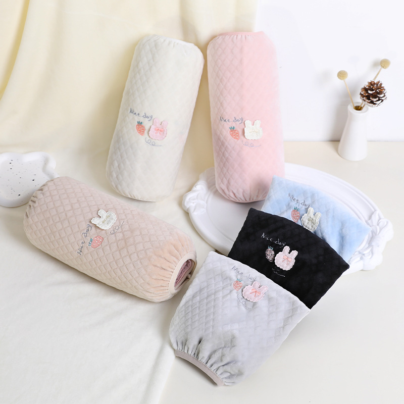 Manșete pentru brațe de femei, birou, pluș cu desene animate, catifea carouri, broderie, stil coreean, anti-murdărire