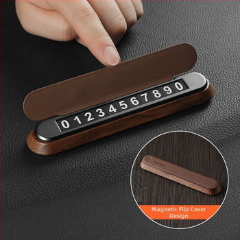 Treasure lvbao Drevená skrytá parkovacia tabuľka pre auto, Model #123F, Tlač loga k dispozícii