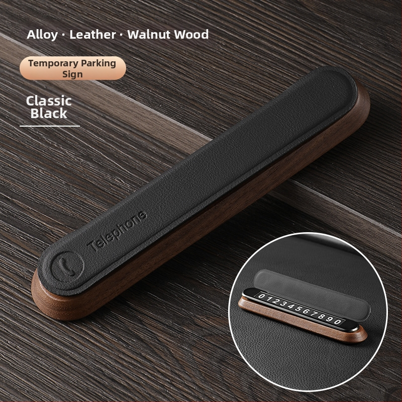 Treasure lvbao Drevená skrytá parkovacia tabuľka pre auto, Model #123F, Tlač loga k dispozícii
