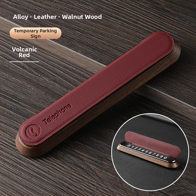 Treasure lvbao Drevená skrytá parkovacia tabuľka pre auto, Model #123F, Tlač loga k dispozícii