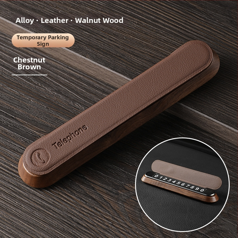 Treasure lvbao Drevená skrytá parkovacia tabuľka pre auto, Model #123F, Tlač loga k dispozícii