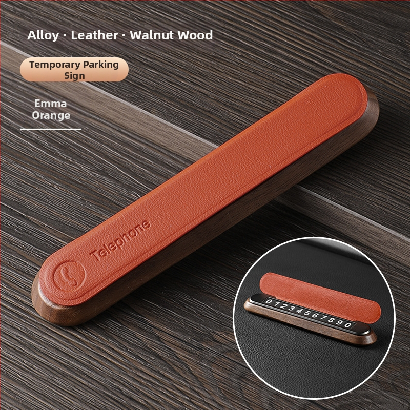Treasure lvbao Drevená skrytá parkovacia tabuľka pre auto, Model #123F, Tlač loga k dispozícii