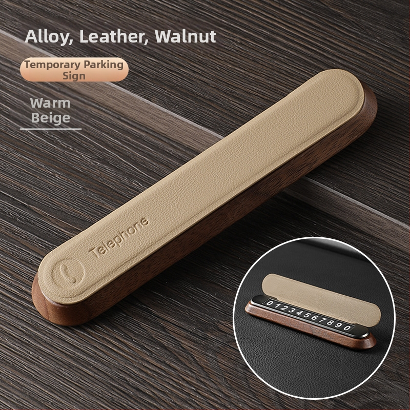 Treasure lvbao Drevená skrytá parkovacia tabuľka pre auto, Model #123F, Tlač loga k dispozícii