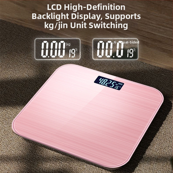 Έξυπνο οικιακό ζύγι με οθόνη θερμοκρασίας και μέτρηση σωματικού λίπους και ύδατος — εύρος 0,2–180 kg, LCD οθόνη, αισθητήρας υψηλής ακρίβειας, θερμοενισχυμένο γυαλί