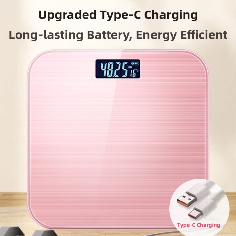 Έξυπνο οικιακό ζύγι με οθόνη θερμοκρασίας και μέτρηση σωματικού λίπους και ύδατος — εύρος 0,2–180 kg, LCD οθόνη, αισθητήρας υψηλής ακρίβειας, θερμοενισχυμένο γυαλί