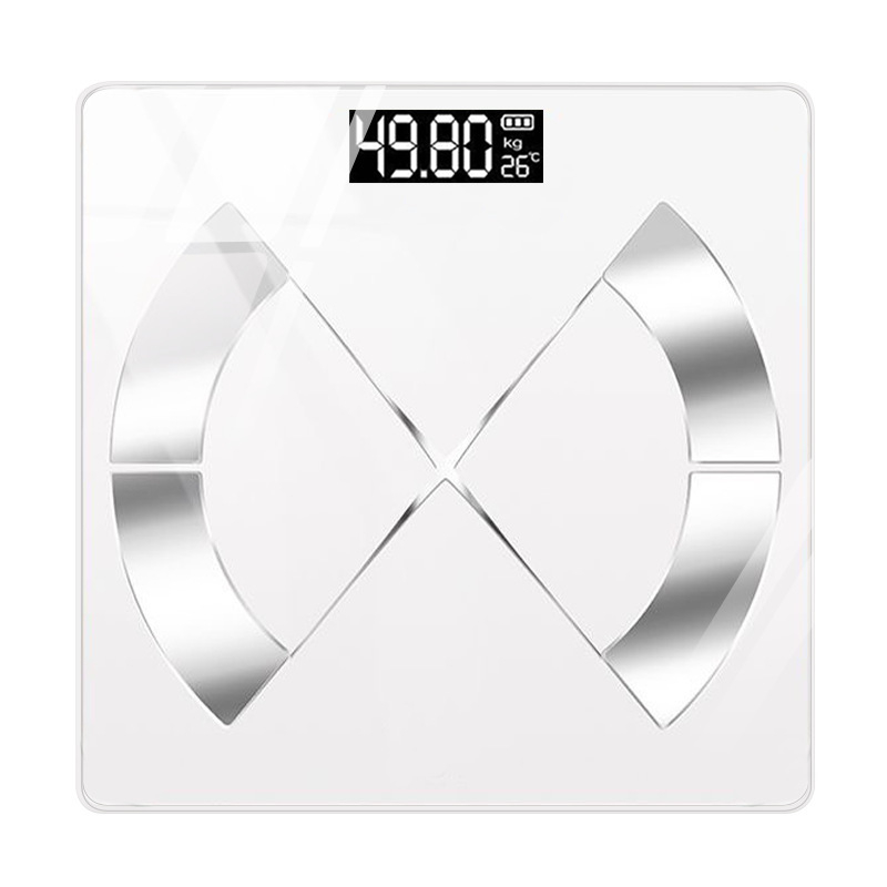 Hengyi Bluetooth умна везна за телесна мазнина, за възрастни, до 180 кг капацитет, измерва тегло, телесна мазнина, калории и влажност, USB или AA батерия