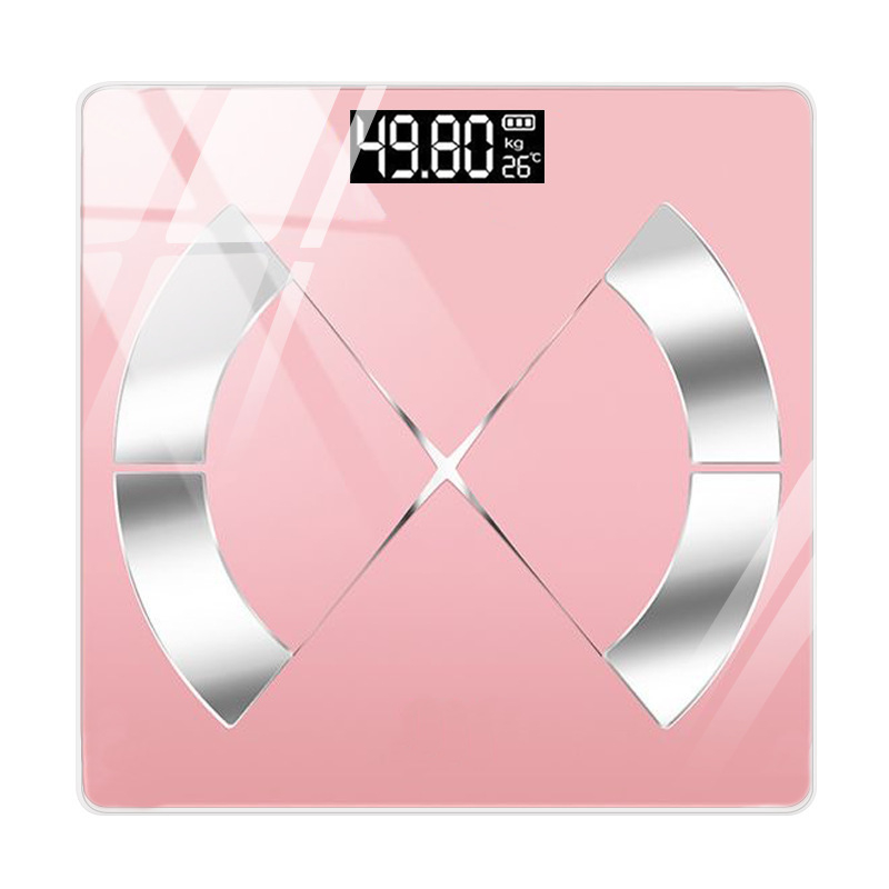 Hengyi Bluetooth умна везна за телесна мазнина, за възрастни, до 180 кг капацитет, измерва тегло, телесна мазнина, калории и влажност, USB или AA батерия