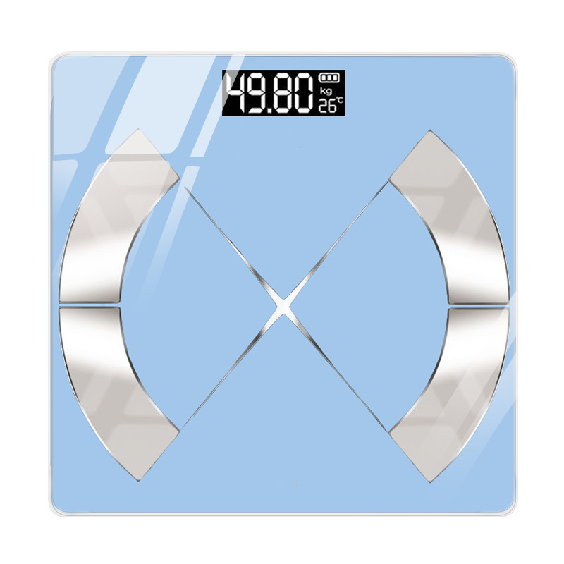 Hengyi Bluetooth умна везна за телесна мазнина, за възрастни, до 180 кг капацитет, измерва тегло, телесна мазнина, калории и влажност, USB или AA батерия