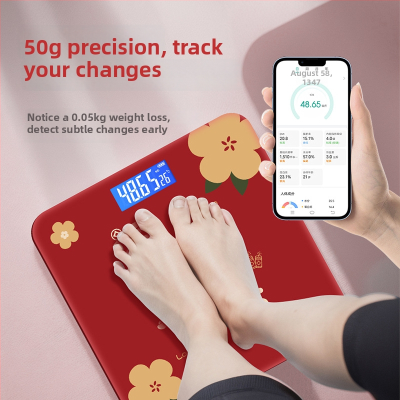 Електронна везна за телесен състав за заселване в нов дом — универсална употреба, до 360 jin (180 kg), bluepomelo