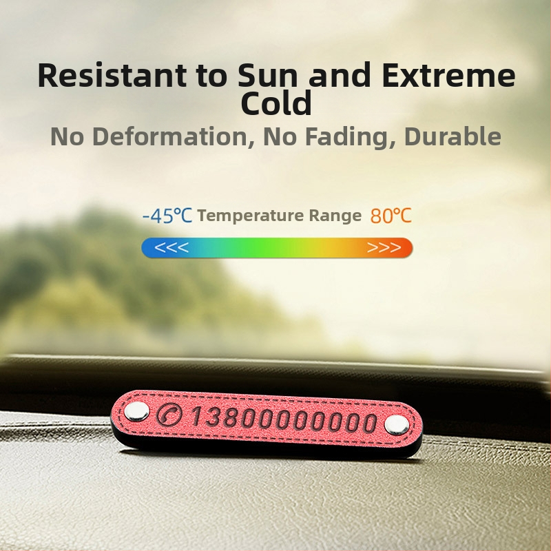 Табелка за паркинг с номер – замшена вътрешна автомобилна принадлежност с персонализирано лого, модел FMHM356, скрит тип, персонализация (FMHM356, Скрит тип, Лого отпечатано, Персонализация)