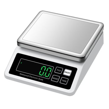 Emperor DH-8903 водоустойчива кухненска везна, 1 кг/0,1 г–15 кг/1 г, 304 неръждаема стомана, DC зареждане, многофункционална електронна везна